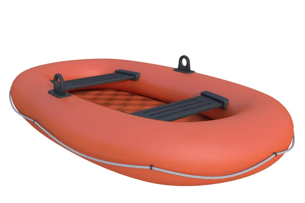 Inflatable boat on white — Stock Photo, Image