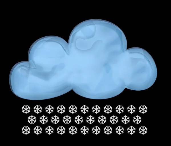 Niebieski chmura ze śniegu — Zdjęcie stockowe