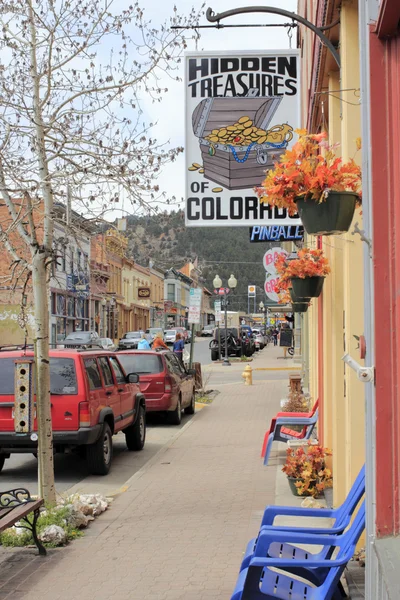 Downtown Miner Street on a Spring Day — Stock Photo, Image