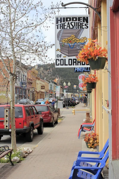 Downtown Miner Street em uma Primavera da Europa — Fotografia de Stock