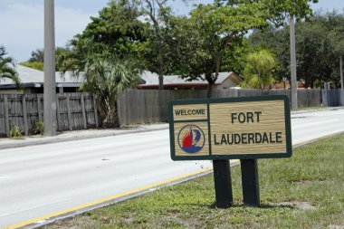 Küçük Fort Lauderdale hoş geldiniz işareti