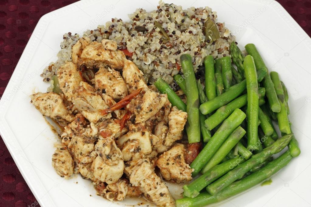 Chicken with Asparagus and Quinoa