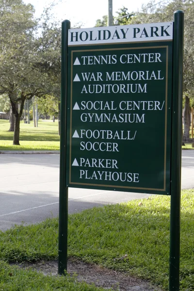 Holiday Park Directory Sign — Stock Photo, Image