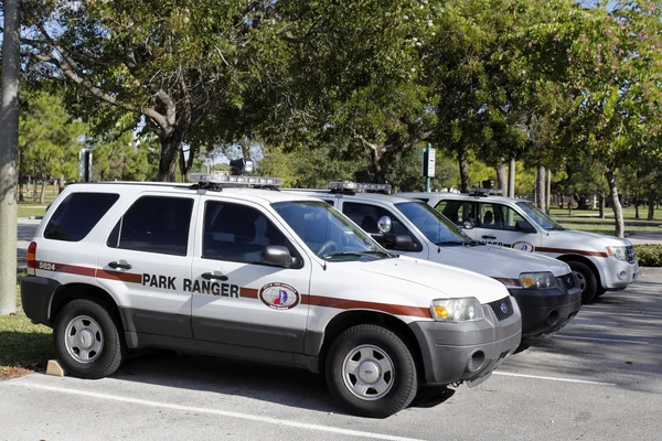 Three Park Ranger Vehicle — Stock Photo, Image