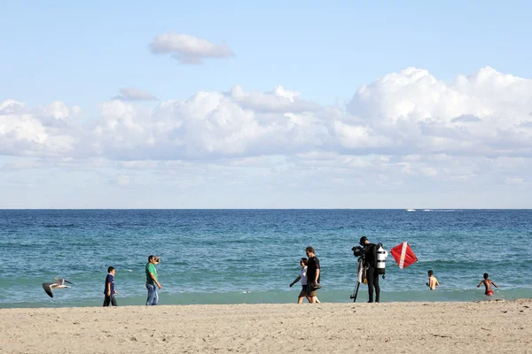 Hollywood Beach Taucher Mann — Stockfoto