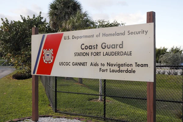 Coast Guard Station Sign — Stock Photo, Image
