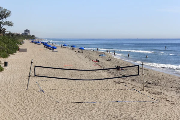 Volley Ball Net and Boca Raton Beach — Stock Photo, Image