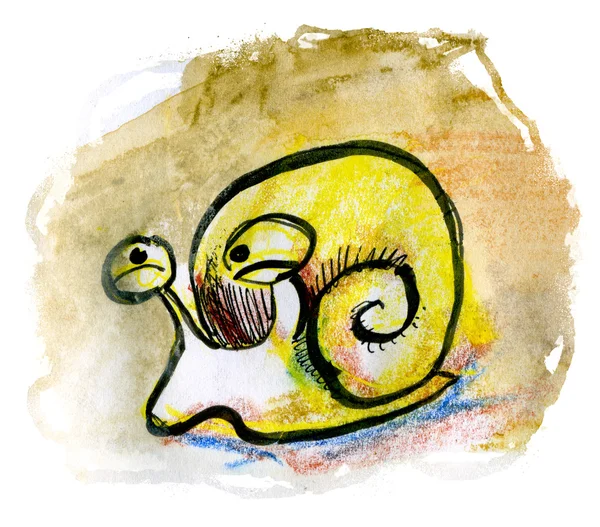 Zabawny ślimak ilustracja — Zdjęcie stockowe