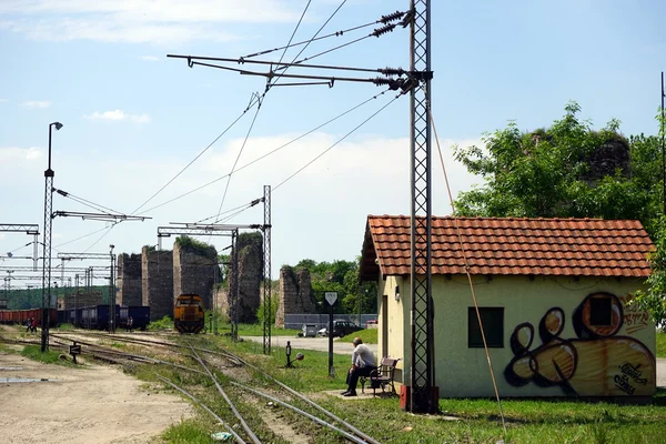 Estação ferroviária em Sérvia — Fotografia de Stock