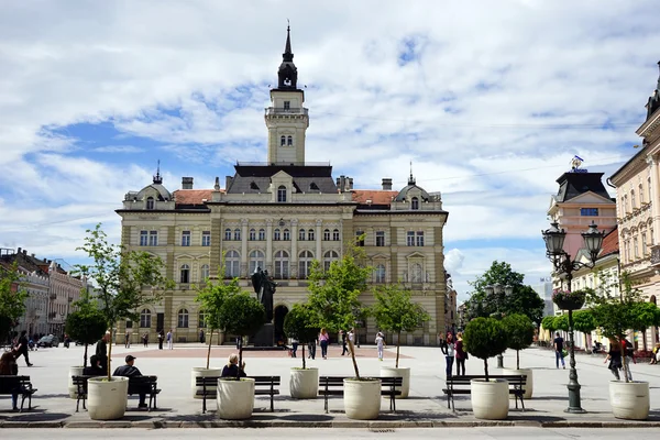 Główny plac w mieście Nowy Sad — Zdjęcie stockowe