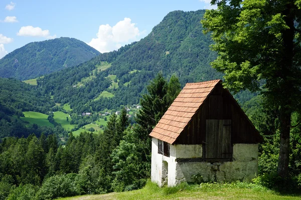 Jeden dům ve Slovinsku — Stock fotografie