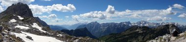 Mountain view Triglav Dağı Slovenya üzerinden