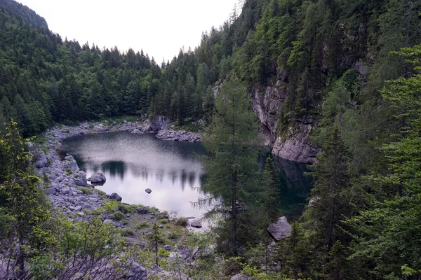 Чорне озеро в Triglav — стокове фото