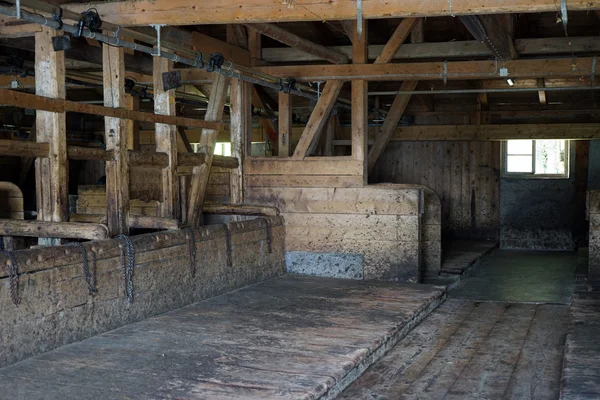 Inside wooden barn — Stock Photo, Image