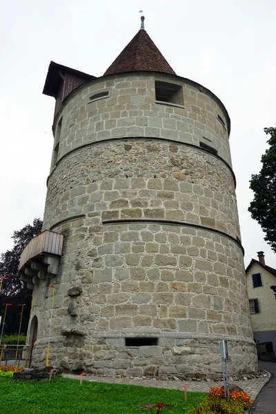 Вежа Pulverturm в місті Zug — стокове фото