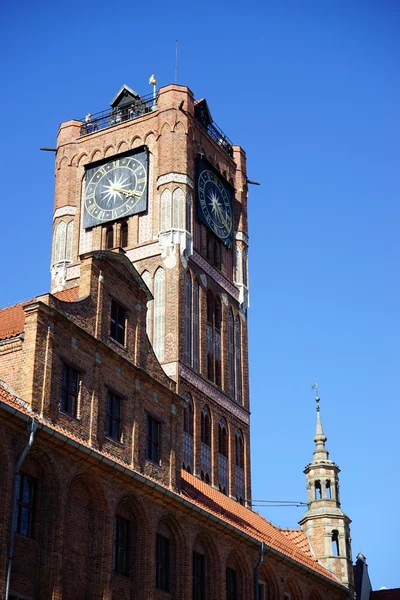 Clock tower in Torunj — Stock Photo, Image