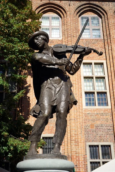 Skulptur av violinisten — Stockfoto