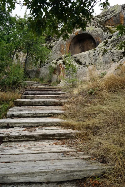 Ξύλινα σκαλοπάτια — Φωτογραφία Αρχείου