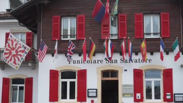 Estação de funiculair San Salvatore — Vídeo de Stock
