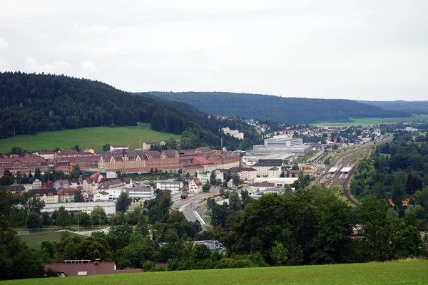 Valle con città Tuttlingen — Foto Stock