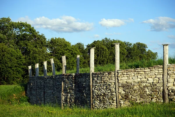 Steinmauer am Heidengraben — Stockfoto