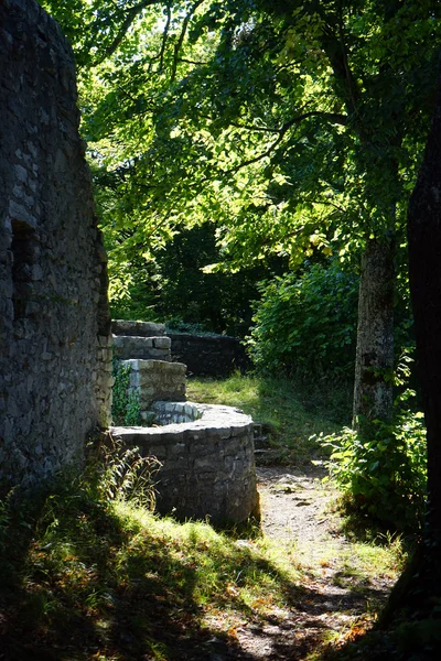 Muro di Burgruine Rauber — Foto Stock