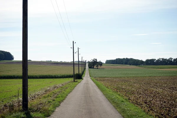 Weg en velden — Stockfoto