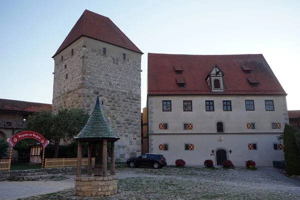 Wewnętrzny dziedziniec zamku Schloss Harburg — Zdjęcie stockowe