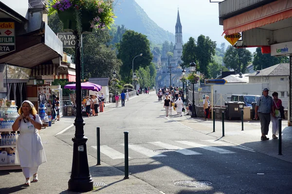 Calle principal de Lourdes — Foto de Stock