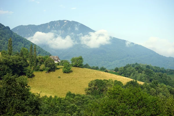 Boerderij oin Pyrenee huisberg in Frankrijk — Stockfoto