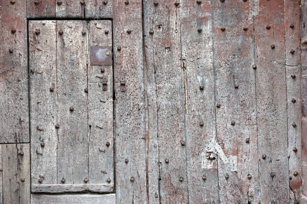 Porte En Bois De Ferme Ancienne En France Photographie