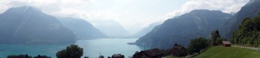 İsviçre'deki Dört kanton Gölü Panoraması