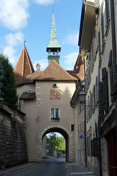 Franska gate i Porrentruy — Stockfoto