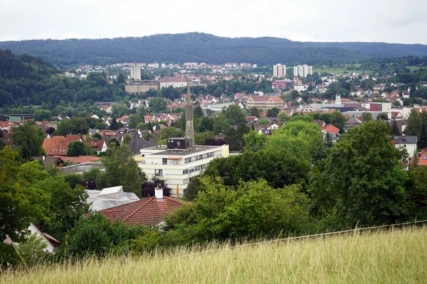 Údolí s městem Tutlingen — Stock fotografie