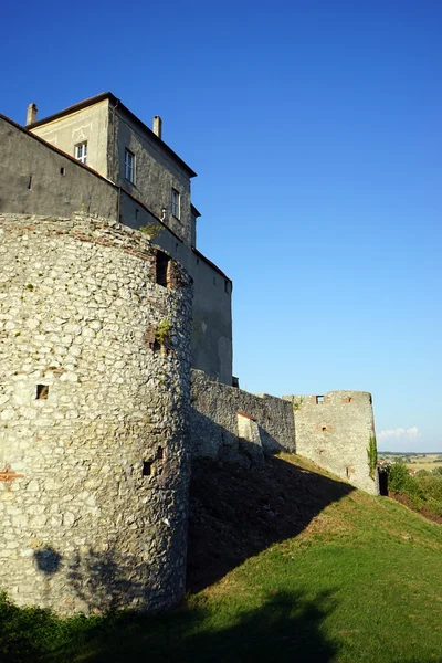 Pared y ventanas del castillo Schloss Harburg — Foto de Stock