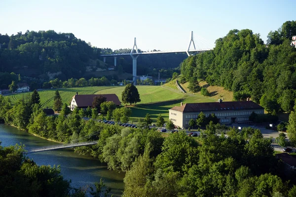 Nehir sefa Fribourg — Stok fotoğraf