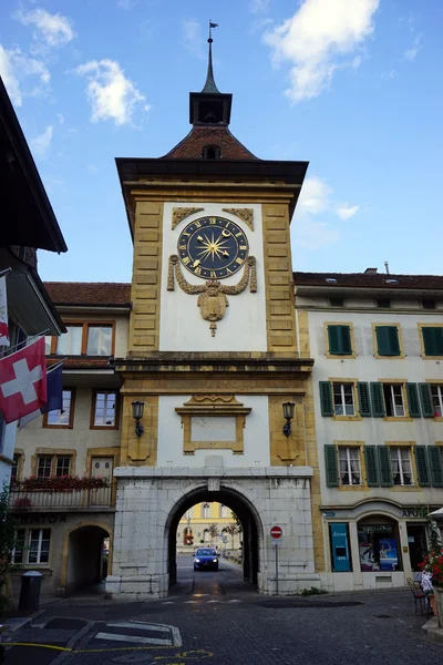 Gate with clock — Stock Photo, Image