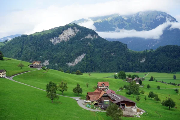 Vale de Nidwalden na montanha — Fotografia de Stock