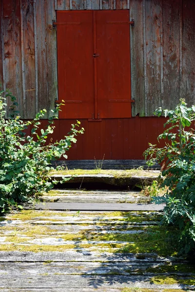 Red door and wall — Stock Photo, Image