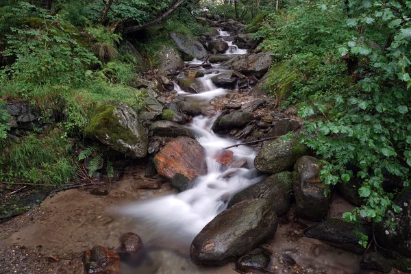 Гладкая река в горах — стоковое фото