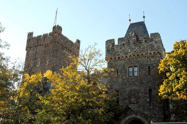 Castle Klopp Bingen Nära Floden Rhen Rheinland Pfalz Tyskland Det — Stockfoto