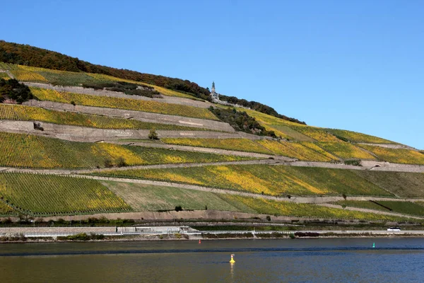 Rdesheim Rhein Uma Cidade Vinícola Alemã Desfiladeiro Reno Parte Património — Fotografia de Stock