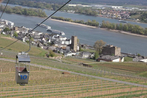 Rdesheim Rhein Est Une Ville Viticole Allemande Rhin Inscrite Patrimoine — Photo