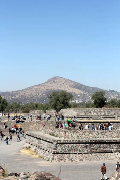 Teotihuacan Pyramidy Mexiku Jsou Součástí Archeologického Naleziště Pánvi Mexika Pouhých — Stock fotografie