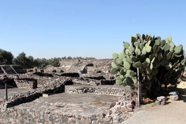 Návštěva Teotihuacanu Mexiku Součástí Archeologického Naleziště Mexické Pánvi Pouhých Mil — Stock fotografie