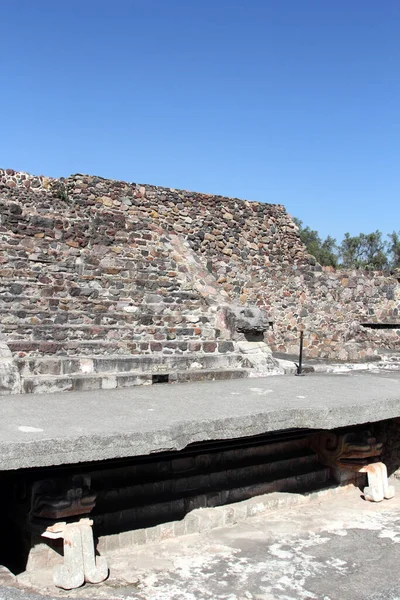 Visita Teotihuacan Messico Parte Del Sito Archeologico Del Bacino Del — Foto Stock