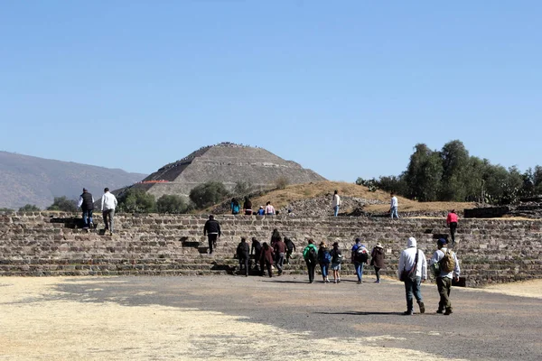 Teotihuacan Pyramidy Mexiku Jsou Součástí Archeologického Naleziště Pánvi Mexika Pouhých — Stock fotografie