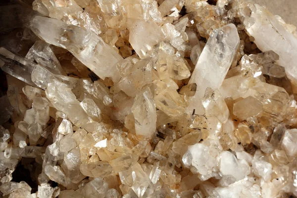 Beautiful Quartz Crystals Background — Stock Photo, Image