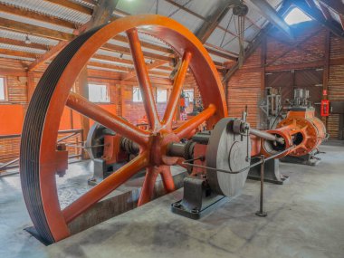 MANJIMUP, AUSTRALYA - 5 Mayıs 2021: Batı Avustralya 'daki Buhar Çağı Müzesi' nin İçi.