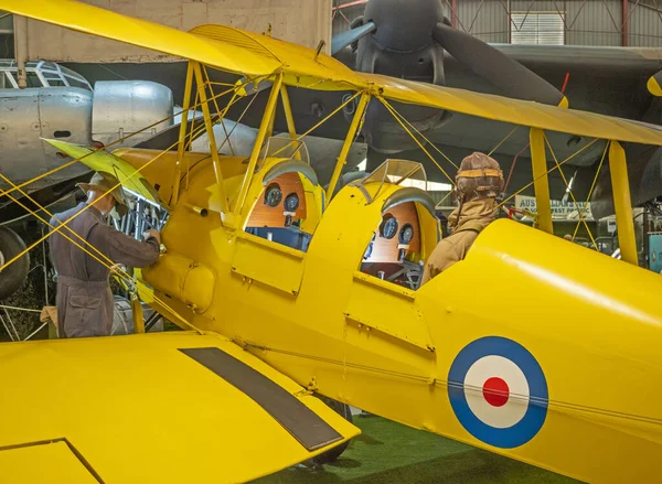 Perth Australia Lipiec 2021 Dwusamolot Tiger Moth Wystawie Muzeum Dziedzictwa — Zdjęcie stockowe